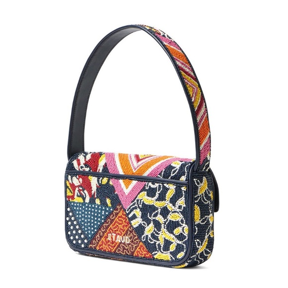 STAUD Handbags - Staud Patchwork Tommy Beaded Bag